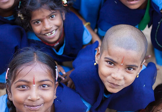 Students at VT Seva's Tribal Schools